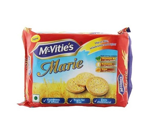 Marie Biscuits - 300 Grams Pack, 100% Pure Vegetarian, Eggless Sweet Round Cookie, Semi-Hard Gluten-Free Texture