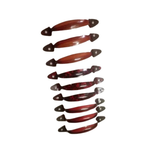 MS Cabinet Door Handle - Polished MS Pull Handle, Red Finish for Home and Office Cabinet Fittings