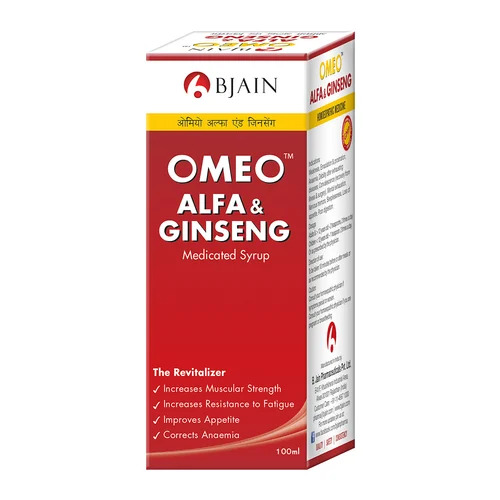 Omeo Alfa And Ginseng Homeopathic Syrup