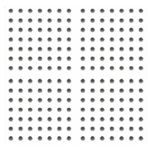 Perforated Acoustic Tile - 595x595mm 18mm Thick Calcium Silicate | Fine Finished Durable Heat Insulating Square Edge White Full Body Tiles