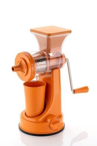 Plastic Hand Fruit Juicer - Durable Plastic, Compact Size, Orange | Lightweight Design, Easy to Use, Non-Slip Base, Ergonomic Handle, Efficient Juice Extraction, Detachable Parts, Easy to Clean