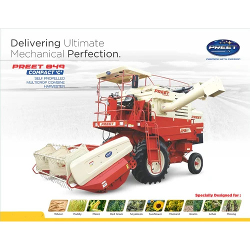 Preet 849 Compact BS4 Multi Crop Combine Harvester