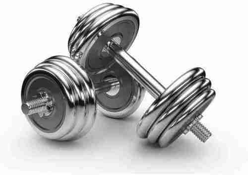 Buff Leather Round Dumbbell - 50 kg Adjustable Weight | Strong Grip, Manual Operation, Muscle Gain Exercise