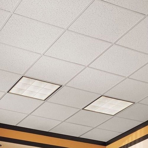 Thermocol False Ceilings - Gypsum Material, Coated Finish, Grid Ceiling Type: Concealed, White Color, Office Use, Customized Size, 12 mm Thickness