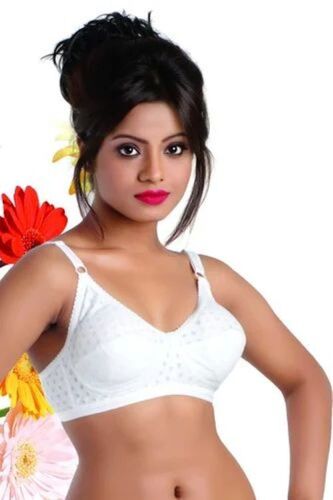 Ladies Bra - Cotton Fabric, Seamless Design, Adjustable Straps, Lace Details, Breathable Material, Stretchable Fabric, Front/Back Closure, Non-Padded Options, Lightweight Comfort