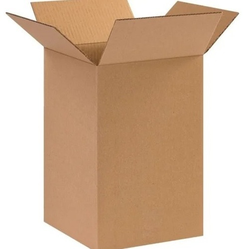 3 Ply Plain Corrugated Packaging Box - 20 Inch Height, Brown Color | Industrial Supply & Logistics, Customized Size and Style, 10 Kg Weight Capacity