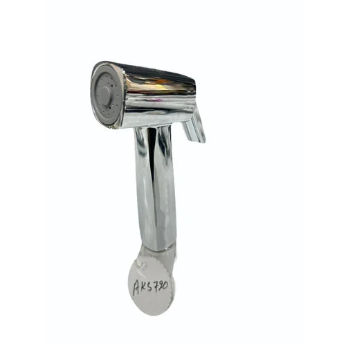 AKS-720 Brass Health Faucet - High-Quality Brass, Glossy Finish, Silver Color | Elegant Design, Round Shape, Powerful Gentle Spray