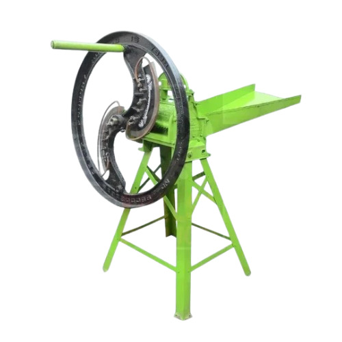 Hand Operated Chaff Cutter - Metal, Compact and Portable Design, Green and Black | Efficiently Cuts Fodder for Livestock Feeding, Durable for Long-Lasting Performance