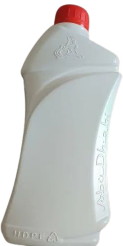 Lubrication Bottles - HDPE, 900ml Capacity, White Color | Screw Cap, Narrow Flip Top Seal, Durable Plain Finish, Fine Quality