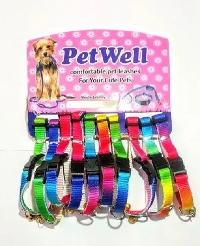 Puppy Multi Colour Collar - Nylon Material, Multiple Color Options | Quick-Release Buckle, Durable Stitching, Reflective Elements, Easy to Clean, Matching Leash Option