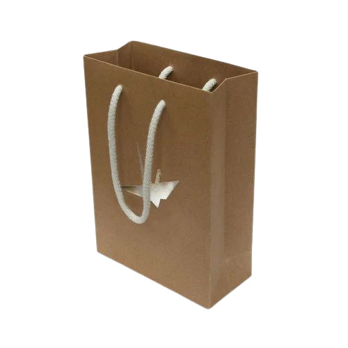 Rope Handle Paper Shopping Bag - Kraft Paper 1 to 3 kg Capacity Brown Color | Eco-Friendly Biodegradable Moisture Proof Recyclable