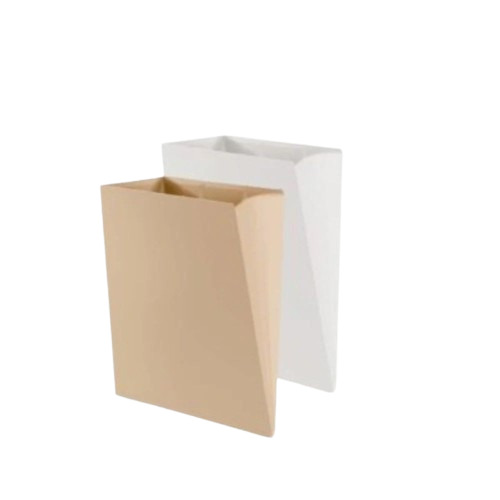 Folding Paper Bag - 1kg Capacity, Plain Brown Design | Max Load 1kg