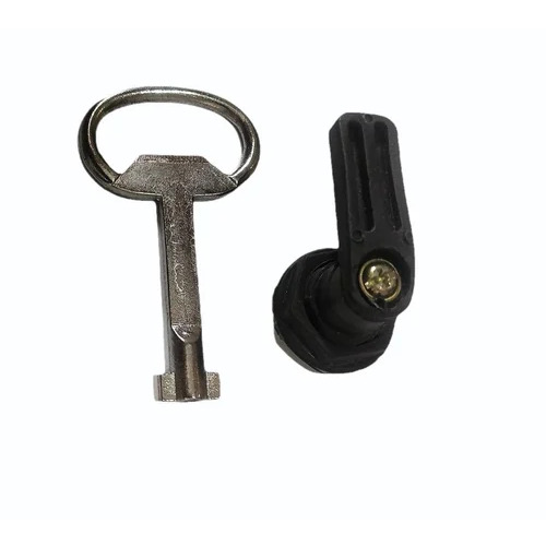 Zinc Alloy Key Panel Lock - Zinc Alloy, 23mm Size, Silver Color, Chrome Finish | Security Application for Doors, Round Shape, Includes 1 Key
