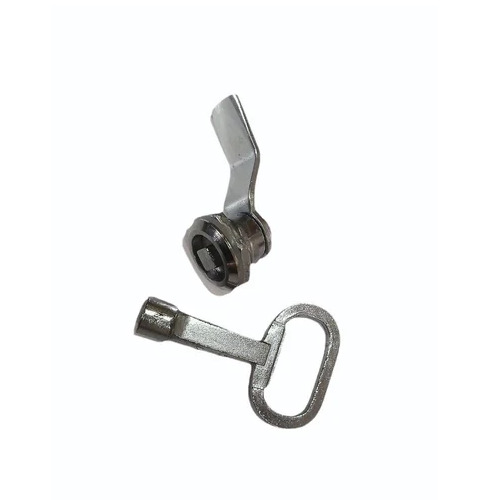 Zinc Alloy Pin Type Panel Lock - Zinc Alloy, 17mm Size, Silver Color, Chrome Finish | Application for Doors, 1 Key Included, Round & Rectangle Shape, Industrial Corrosion Resistant