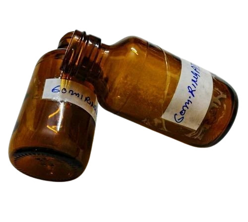 60ml Ring Amber Glass Bottle - Glass Material Round Shape Amber Color | Purely Hygienic Screw Cap Sealing Industrial Use: Pharmaceutical