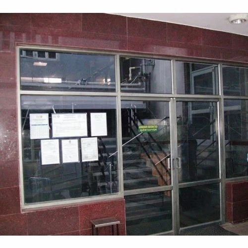 Aluminium Office Partition - Toughened Glass, 12 mm Thickness | Easy To Clean, Moisture Proof, Scratch Resistant, Modern Style, Customized Color