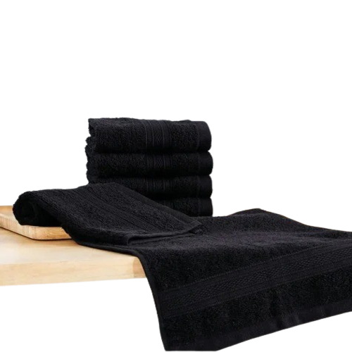 Black Bath Towel - 100% Cotton, 30x60 Inch, Quick Drying, Soft Touch, Plain Dyed, Durable Woven Texture, Ideal for Home and Hotel Use