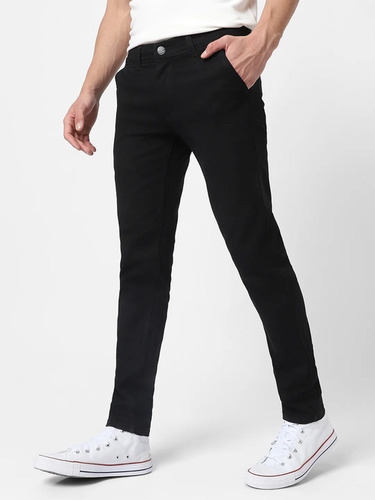 Fancy Men's Jeans - Denim Fabric, Available in All Sizes, Classic Black Color, Machine Washable, Narrow Fit Style, Suitable for All Seasons
