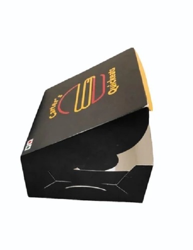 Black Paper Burger Packaging Box