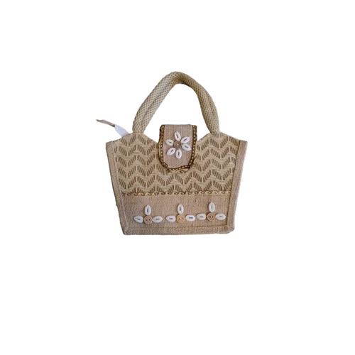 Brown Embroidered Jute Bags - 1 Kg Capacity, Eco Friendly Material with Loop Handle, Corrosion Resistant, Customized Weight & Design Options