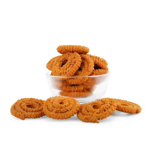 Butter Chakli Snacks - Crispy Fried Vegetarian Snack, Salty Crunchy Delicacy | Food Grade Quality