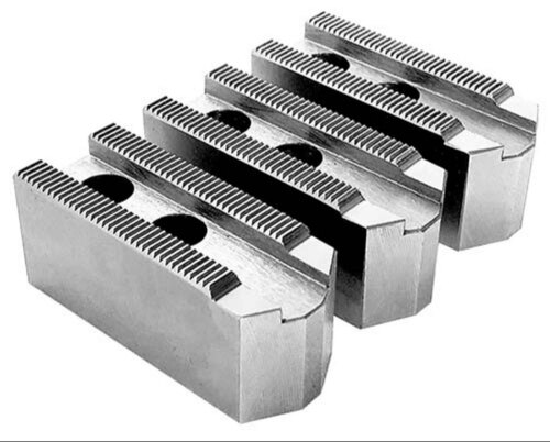 CNC Jaws - Metal, Rectangular Shape, Silver Color | Excellent Quality, Fine Finished, High Strength for CNC Machines