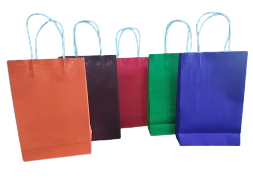Biodegradable Multi-Color Gift Carry Bag - 1 Kg Capacity | Moisture Proof Recyclable Rope Handle