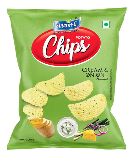 Cream Onion Chips - Crispy Fried Vegetarian Snack | Crunchy Texture, Salty Flavor, Delightful Cream Onion Taste