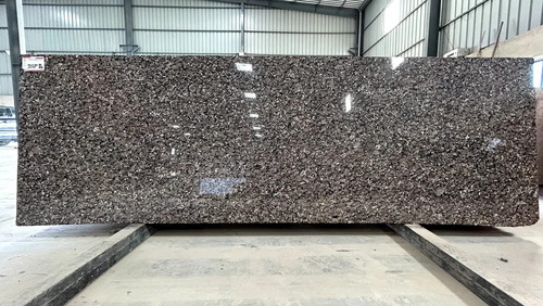 Crystal Brown Granite Slab - 16mm Thickness, Polished Surface Finish | Scratch Resistant, Ideal for Flooring