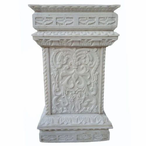 Curved Marble Tulsi Stand