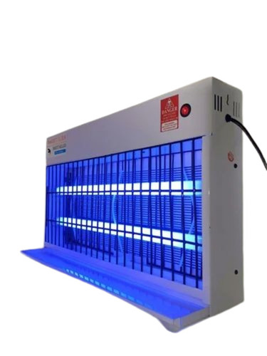 Electric Flying Insect Killer - Iron, 24X4X13.5 Inch, White, Very Good Quality, Durable Design | Electric Power Source, Ideal for Restaurants, Effective Against Flies, Includes 2 Tubes