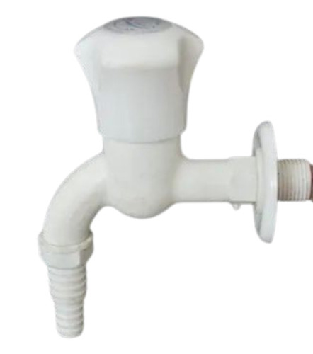 Fancy Nozzle Cock - Copper & PVC, 15 mm, White | Wall Mounted, Glossy Finish, Durable, Fine Finished
