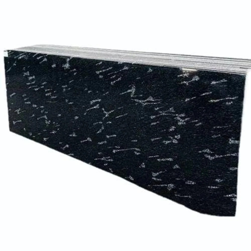Fish Black Granite Slab - 16mm Thick, Polished Finish | Scratch Resistant, Ideal for Flooring Applications