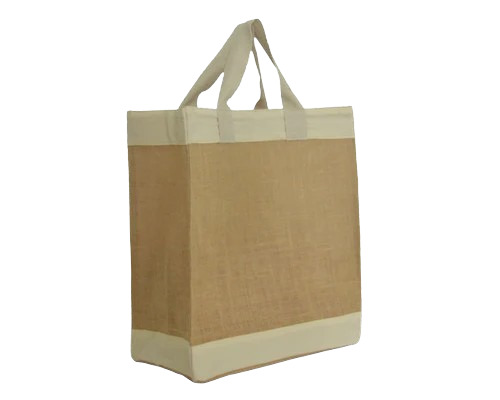 Jute Shopping Bag - 39(W) X 35(L) X 15(G) cm, Brown Color, Durable Eco-Friendly Material, Washable Design, Customizable Weight and Size