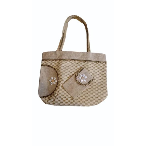 Ladies Embroidered Jute Bags - 2 Kg Weight Capacity, Brown Color | Eco Friendly, Corrosion Resistant, Customized Designs