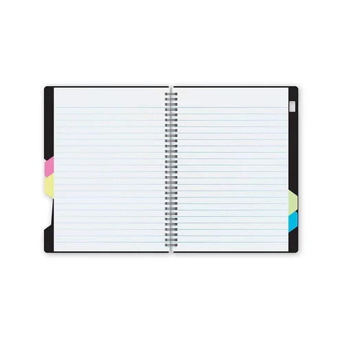 Luxor Premium Wiro Series Spiral Bound Notebook - 251-300 Pages, White Paper Cover with Micro Perforated Sheets, Features Pen Holder and Snag Free Twin Wire Binding