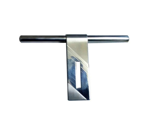 Mild Steel Door Aldrop - Mild Steel, Silver Finish | Durable Design, Cost Effective, Polished Box Packaging, Ideal for Home and Office Door Fittings