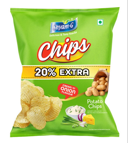 Shyam G Cream Onion Chips - Vegetarian, Crispy Fried Snacks | Crunchy Texture, Salty Flavor, Delicious Cream Onion Taste