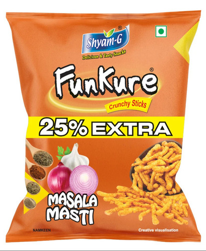 Shyam G Funkure Masala Masti Crunchy Sticks Snacks - Fried, Crunchy Vegetable Snack | Crispy, Spicy, Vegetarian, Mixed Masala Delight