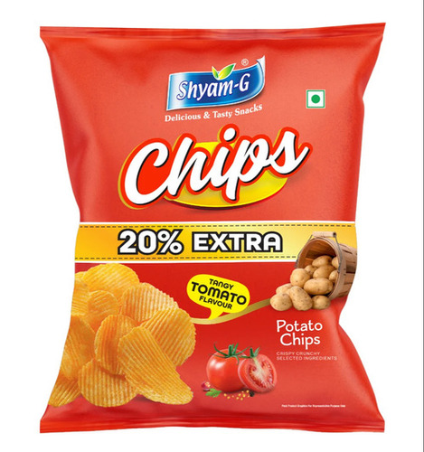 Shyam G Salty Tangy Tomato Chips - Crispy Vegetarian Snack, Fried with Tangy Tomato Flavor | Crunchy Texture, Salty Taste