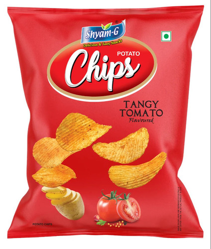 Shyam G Tangy Tomato Chips - Vegetarian, Crispy Fried Snack | Tangy Tomato Flavor, Crunchy Texture, Salty Taste