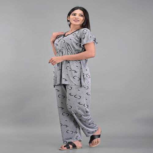 Women Night Suit - Color: Grey