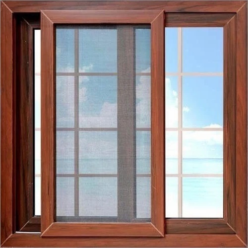 Wood Finish Aluminum Sliding Window