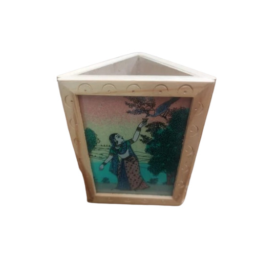 Wooden Pen Holders - Antique Polished Finish, Handmade Waterproof Design, Customizable Color & Printing, Carved 5 x 4 Inch Size