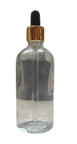 100ML Clear Glass Bottle - Glass Material, Round Shape, Transparent Color | Tested on Quality Standards, Delivered in Committed Time Frame