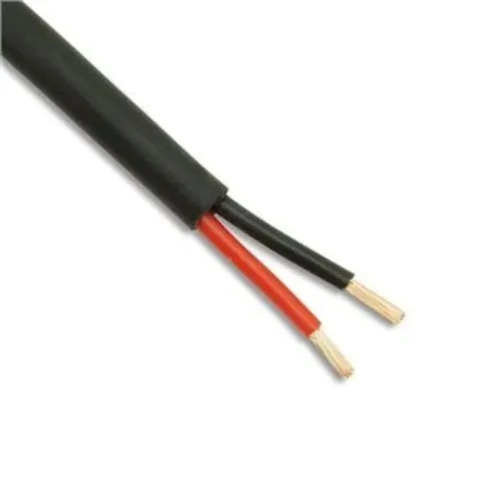 Pvc Insulated 2 Core Round Power Cable - Copper Conductors, Durable Black Jacket | Crack Free, High Ductility, High Tensile Strength