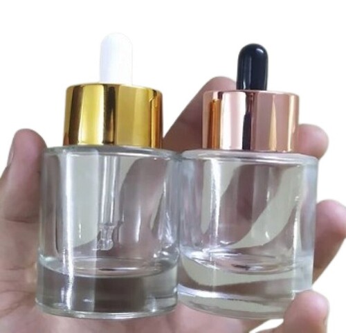 30ML Glass Bottle With Dropper - Glass Material 30 ml Size Transparent Color | Leak Resistance Tested on Various Quality Standards Plain Pattern