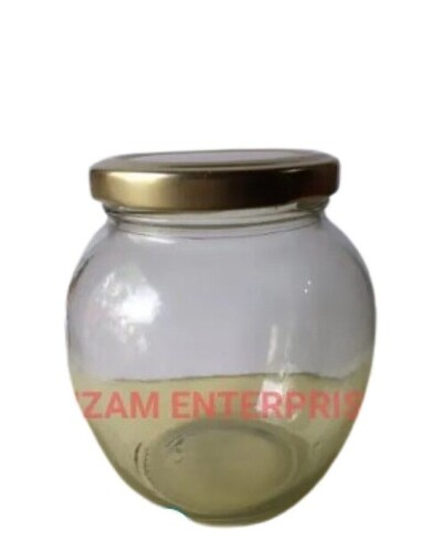 Matki Glass Jar - 350ml, Transparent Glass Material | Lightweight, Plain Design, Leak Resistant, Pocket Friendly Rates, Timely Delivery