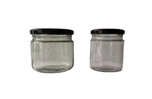41 Ml Glass Jar - Glass Material, 41 Ml Size, Transparent Color | Lightweight Design, Plain Pattern, Solid Structure for Efficient Storage