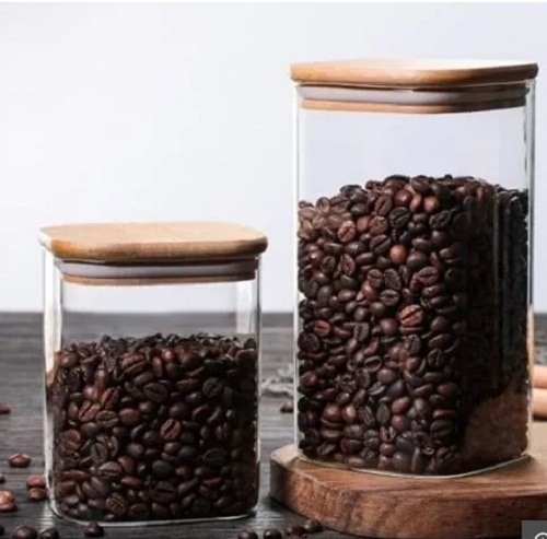 Borosilicate Glass Jar - 800ml Size Transparent Color | New Easy to Clean Crack Resistant Solid Structure